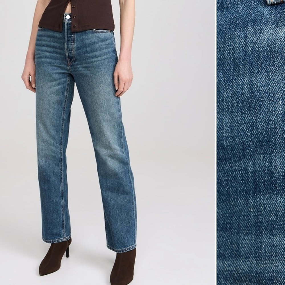 Alex Mill “The Bev” Straight Leg Mid Rise Jeans